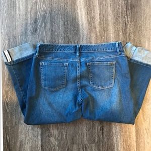 EUC Banana Republic cropped cuffed jeans SZ 12